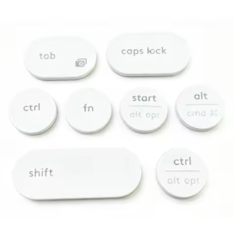 Replacement Key Cap Hinge Rubber Pad For Logitech K380 Y-R0056 White Keyboard KeyCap