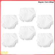 6 Pcs Underwear for Doll Underpants Miniature Toys Girls 7.00X7.00X0.10CM White  nduni