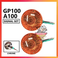 REMPIT Suzuki GP100 Signal Set GP 100 Front Rear Depan Belakang Lampu Signal Chrome A100