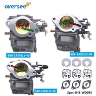 688 Carburetor Kit with Repair Kit For Yamaha 2T 85HP 90HP Outboard 688-14301 688-14302 688-14303 6H
