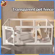 【Ready Stock】Transparent Dog Fence Pet Indoor Dog Cage Small Medium Dog Fence Teddy Acrylic Fence