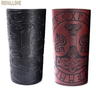 Royal Medieval Armor Men Cosplay Arm Warmers Lace-up Viking Pirate Knight Gauntlet Wristband Bracer 