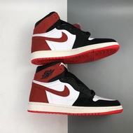 Readystock Nk Air Jordan 1 Retro High OG 6 Rings White/Track Red-Black Basketball Shoes 555088-112 R