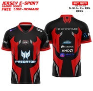 BAJU KAOS JERSEY GAMING ESPORT PREDATOR SERIES / JERSEY SQUAD GAME FF PUBG ML