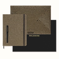 MOLESKINE金蔥禮盒/ KAWECO鋼筆+XL橫線筆記本硬殼/ 金