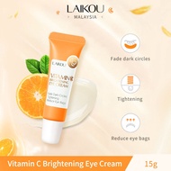 Prevent Oxidation Brightening Eye Cream - LAIKOU Vitamin C Brightening Eye Cream 15g  Reduce Skin Dullness Fade Dark Circles Eliminate Puffiness Reduce Eye Bags Tighten