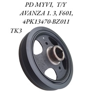 PULLEY CRANKSHAFT, PERODUA MYVI, TOYOTA AVANZA  1. 3, F601, 4PK13470-BZ011, 13470-97401, 13470-BZ011