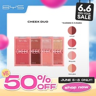 BYS Cheek Duo 6G | Soft Glowing Flush | Cream-to-Powder Blush | Buildable Shades Blush Blusher