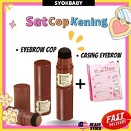 Eyebrow Stamp Cop Kening Shading Contour Powder Celak Lukis Pen Powder Thrush Kertas Plastik Pelekat