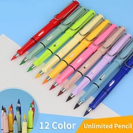 【SALES】 12 Colors Art Painting Pencils Unlimited Writing Eternal Pencil Erasable Colorful Pen No Ink Pen Kids Kawaii Stationery