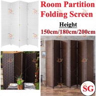 [RATTAN DIVIDER] Partition Folding Screen Room Divider Solutions Fengshui Partition Privacy Separate