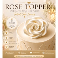 ELEGANT ROSE 2 INCH GUMPASTE FLOWER 1PC EDIBLE CAKE TOPPER sugar flowers edible flower