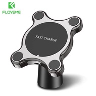 FLOVEME ที่ชาร์จแบ็ตในรถ ที่ชาร์จแบ็ตไร้สาย Car Mount Qi Wireless Charger For iphone13 12 11 Samsung Galaxy S9 S10 S8 Note 9 Wireless Charging Car Phone Holder For iPhone XS MAX X