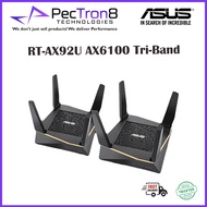 ASUS RT-AX92U AX6100 Tri-Band WiFi 6 (802.11ax) Gaming Router - 2 PACK