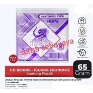 Iguana plastic bag, economical black iguana package, clear, economical size 15