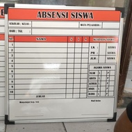 Papan Tulis Absensi / Papan Absen Siswa Uk 60X60 #Gratisongkir