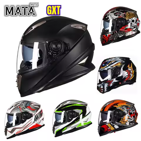 GXT Full Face Motorcycle Helmet Racing Moto Helmets DOT Certified Cacso Motorcycle for Adult Men Wom