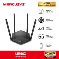 MERCUSYS MR60X Router Wi-Fi 6 AX1500 Faster 1.5 Gbps Speeds 1201Mbps(5Ghz) 300Mbps(2.4Ghz)
