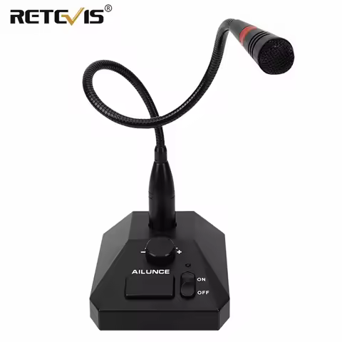 Retevis Aliunce SM01 Desktop Microphone For Walkie Talkie RT622 RT3S HD1 RA685 RT95 Two-Way Radio Ha