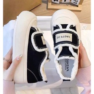 Women's Canvas Shoes with padded sole - women's high heel pedal shoes. QC products Full size 2 Color