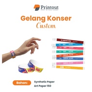 Print Concert Bracelets Made of Art Paper Synthetic Paper Custom Print Paper Festival Tickets Event 