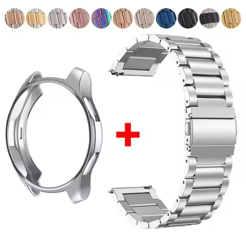 Band+Case for Samsung Galaxy Watch 6 5 4 44mm 40mm Classic 46mm 42mm Stainless Steel Bracelet Galaxy