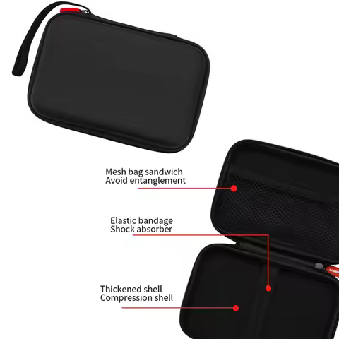 for Anbernic RG DS Portable Organizer Bag Black Shockproof Handheld Game Console Hard Carrying Case 