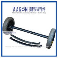 ۞✢1 Axle w/ 2 Spindle Hub, 2Donut Tire and 2Molye(leaf spring)  (for Trolly, Side Car, Food Cart, Ka