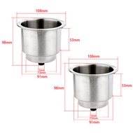 2PCS 316 Stainless Steel Cup Drink Holder Boat Cup Drink Holder with Drain for Marine Boat RV Camper