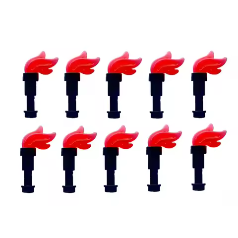 Weapon castle torch red with windswept flame Castle Knight Shield spear crossbow Building Block figu