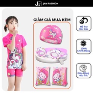 One-piece girls' swimsuits, ELSA princess and mermaid swimsuits for children from 1 to 10 years old 
