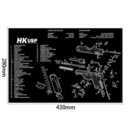 AR15 A/ K47กรัม /Un ทำความสะอาด Ru/bber เสื่อชิ้นส่วนแผนภาพคำแนะนำแผ่นรองเมาส์สำหรับ Glock 17 19 1911 Vi/retta 92 SIG SAUER P320 CZ 75