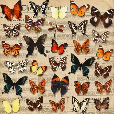 6-100Pcs Natural Real Natural Unmounted Butterfly Specimen Artwork Material Colorful Mixed Le Papill