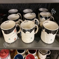 Starbucks 3D Embossed Ceramic Cup city Cup mug Starbucks PAHANG 3D city mug
