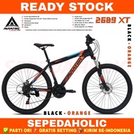 Sepeda Gunung MTB AVIATOR 2689 XT Ukuran 20 24 26 27.5 Inch 24 Speed Fork Lock