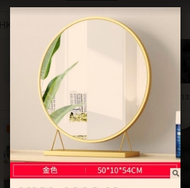50*10*54cm Round Gold small mirror toilet bathroom high quality standard nordic european style airbn