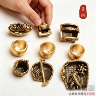 {Fuyuange} Fude Palace Over Furnace Baifu Cylinder Pixiu Dustpan Hoe Bucket Gold Silver Full Pendant