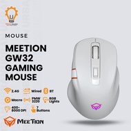 Meetion GW32 – Tri-Mode Wireless Ergonomic Gaming Mouse, 8,000 DPI, 98 g, RGB