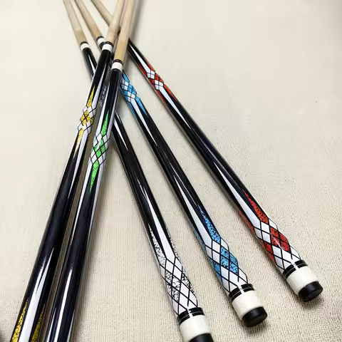1/2 Split 57 Inch Pool Cue 145cm, 13mm Big Tip 9-Ball Billiard Stick Multi Colors Optional