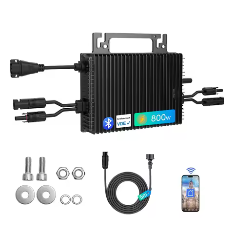 SUKFLOW 800W micro inverter, solar micro inverter with WLAN and Bluetooth, IP67 waterproof, with 5m 