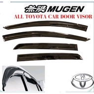 Toyota  Vios  2003 - 2019 Door Visor  Window Door Visor Mugen style