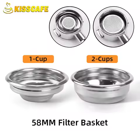 Coffee Filter Basket 58MM Stainless Steel Reusable Fit For Gaggia E61 Bottomless Portafilter Espress