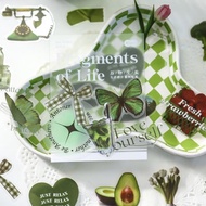 (2) Clear Stickers With Food And Other Items Divided By Color.