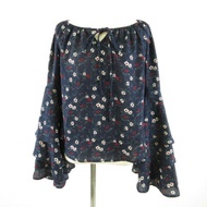 GRL Tshirt Flower pattern Long sleeves navy Direct from Japan Secondhand