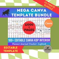 Mega Canva Template Bundle | 100+ Editable Canva Template | Canva Planner |