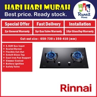 Rinnai RB72G Built-In Gas Hob / Rinnai RB-72G Gas Stove / 2 Tungku Dapur Rinnai Cooker Hob