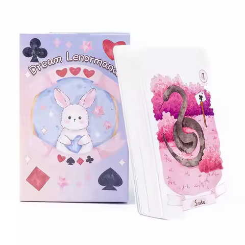 Rana Psychic Dream Lenormand Tarot Deck 42Pcs Wizard Oracle Cards Deck Prophecy Deck Lenormand 8.9*5