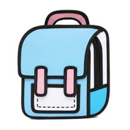 Yinilomo 3D Jump Style Kawaii Backpack Sketch Cute Cartoon 2D Drawing from Comic Paper Anime Bookbag