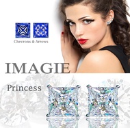 IMAGIE ต่างหูเพชร Cz  C&A Princess cut  Asscher cut เหลี่ยม 3-10mm