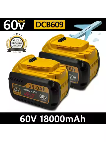 For DEWALT Battery 60V 18.0AH, Rechargeable Lithium-ion Battery, DEWALT，DCB609，DCB118， Fast Charging